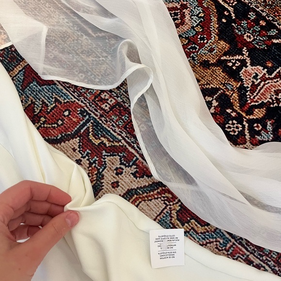 Anthropologie White Bridal Midi Strapless Dress - Picture 8 of 11